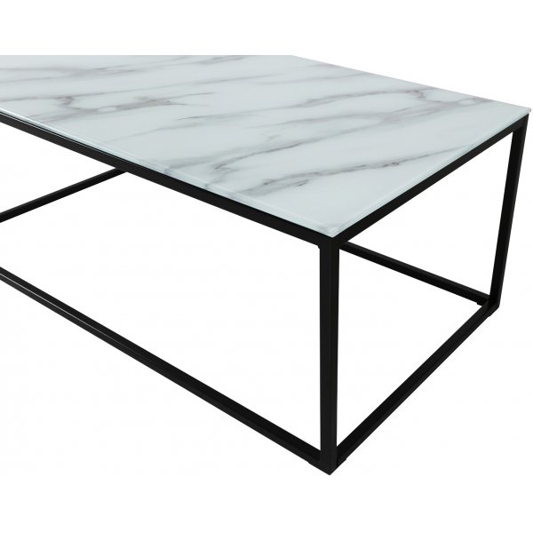 Link soffbord 120x60 cm - Svart/marmor Link soffbord 120x60 cm - Svart/marmor