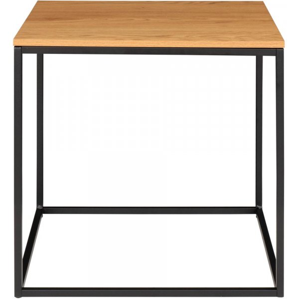 Table d'appoint blanche 45 x 45 cm - Noir/imitation chêne Table d'appoint blanche 45 x 45 cm - Noir/imitation chêne