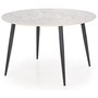 Belagio matbord runt 120 cm - Vit marmor/svart