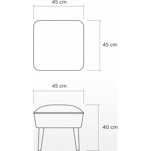 Damo puff 19 - Flerfärgad Damo puff 19 - Flerfärgad