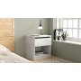 Luvio sngbord 26 - Silver/svart
