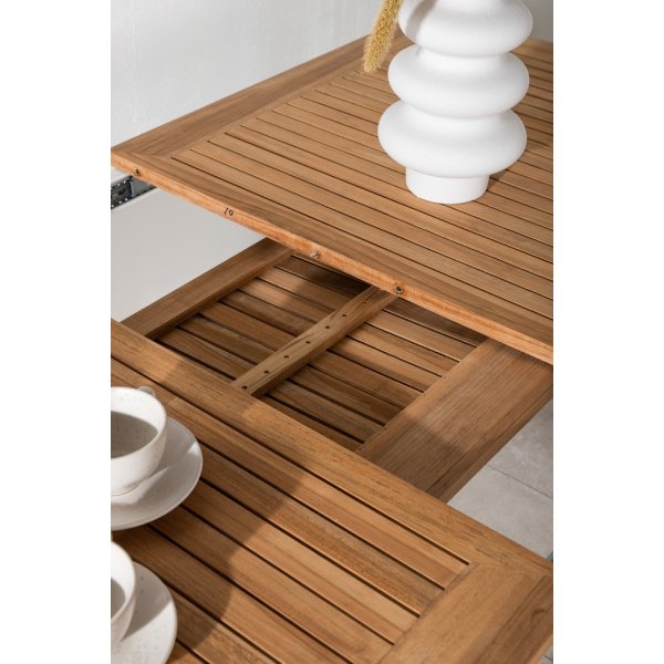 Panama matbord 160 x 90 cm - Natur/Vit