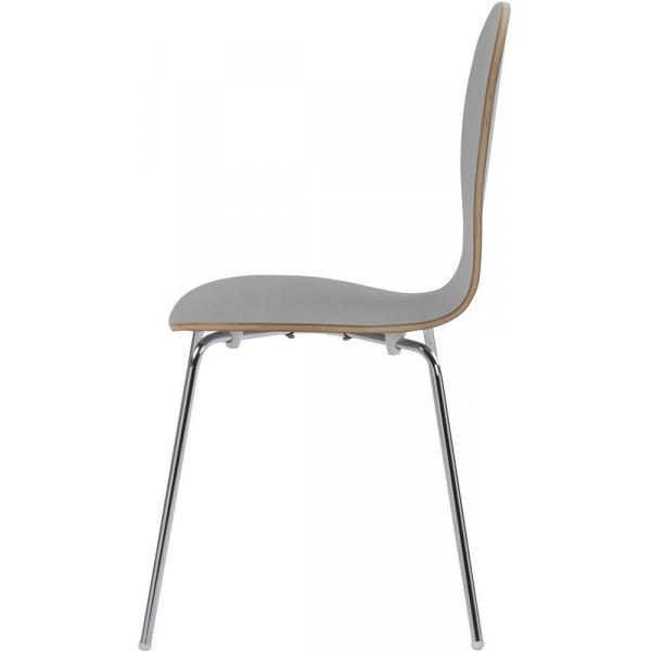 Bailey stol - Gr� (HPL)/krom