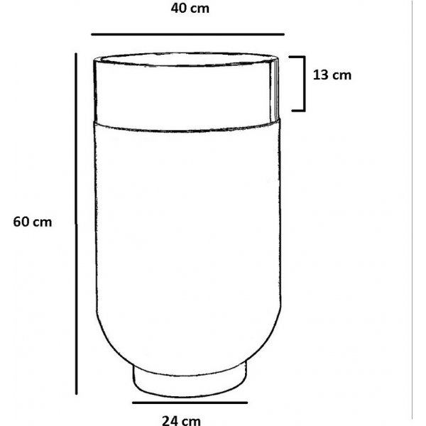 Bud sidobord 60 cm - Svart/vit