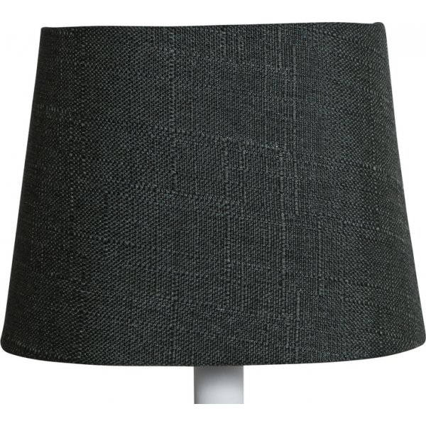 Grovlinne lampskrm oval - Mrkgrn