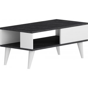 Saul salontafel 90 x 45 cm - Zwart/wit