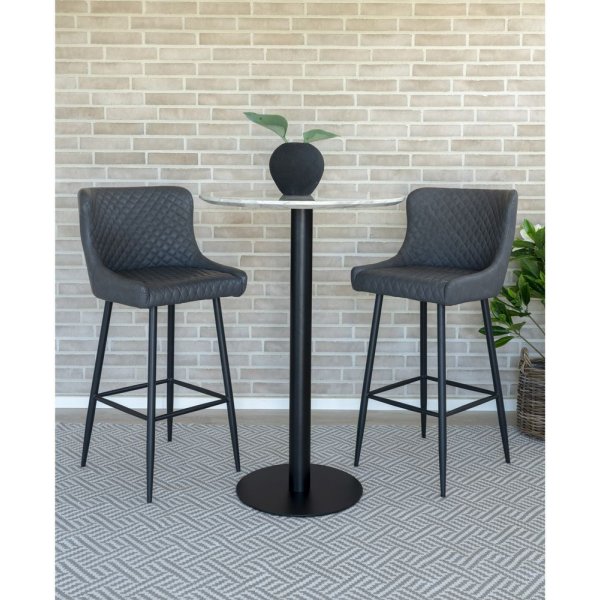 Dallas Barstol - Mrkgr/svart