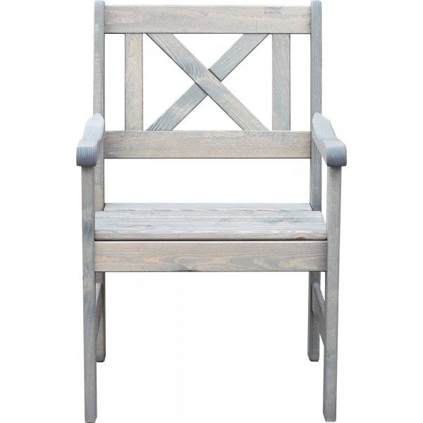 Fauteuil d'extrieur Bollns - Gris + Dtachant pour meubles