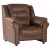 Fauteuil Vera en microfibre marron