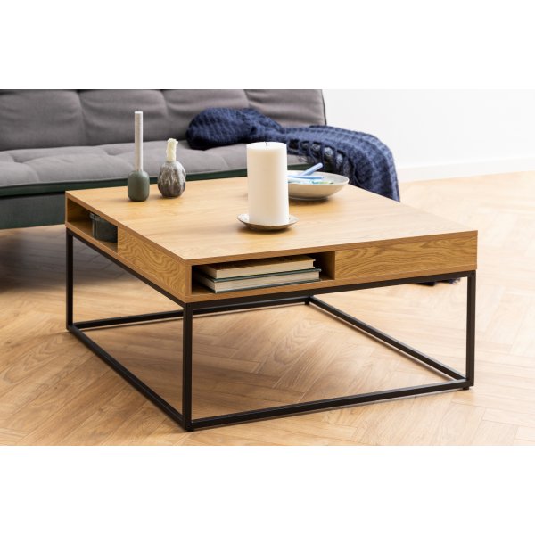 Table basse Willford 80 x 80 cm - Chêne/noir Table basse Willford 80 x 80 cm - Chêne/noir