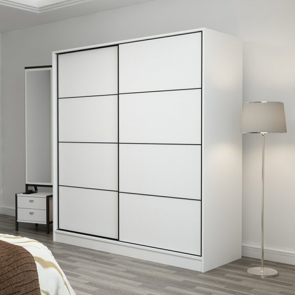 Armoire Kapusta 220x52x210 cm - Blanc