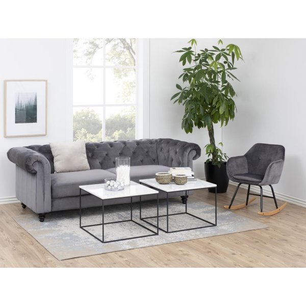 Emilia gungstol - Mrkgr (sammet)