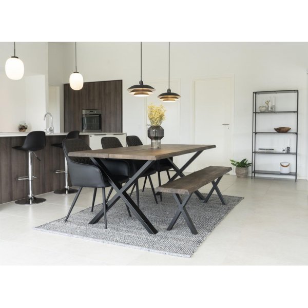 Toulon bank - Gerookt eikenhout