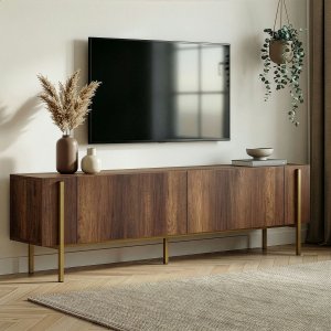TV-b�nk Nemming 180 cm - Barok valn�t/guld