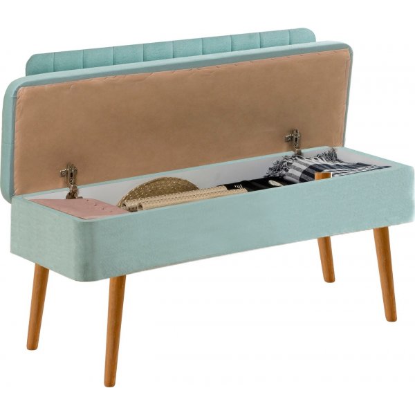 Vina sittbänk med ryggstöd - Furu/pistage Vina sittbänk med ryggstöd - Furu/pistage