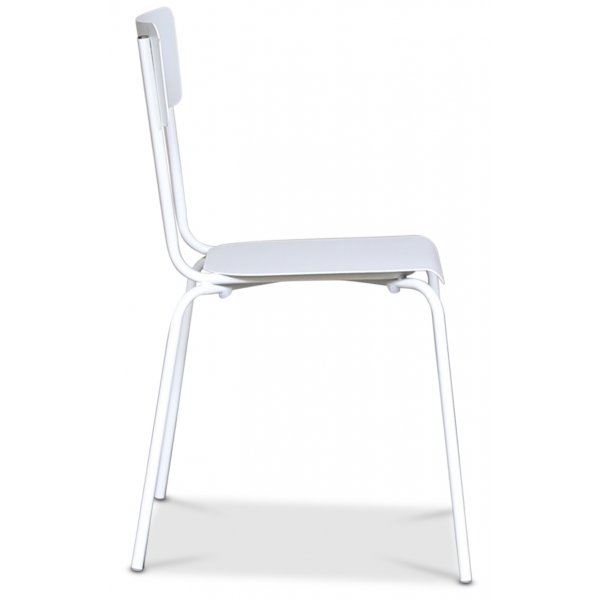 Revel vit matstol stapelbar + Möbeltassar Revel vit matstol stapelbar + Möbeltassar