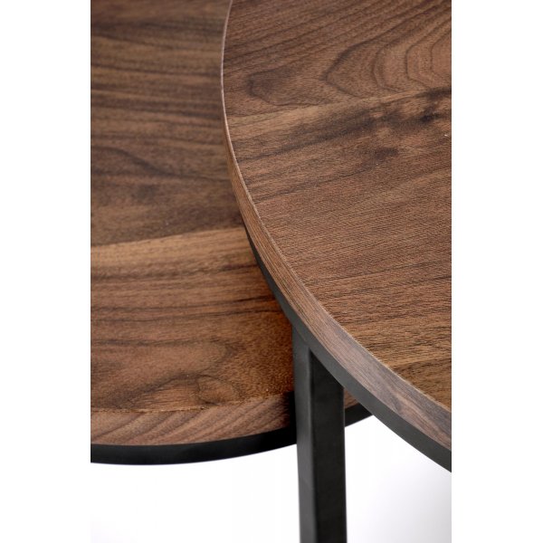 Satsbord valnöt/svart Ø43/53 cm - Tore Satsbord valnöt/svart Ø43/53 cm - Tore