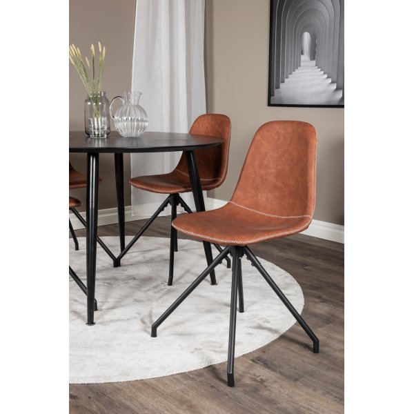 Bridge snurrbar matstol - Brun PU Bridge snurrbar matstol - Brun PU