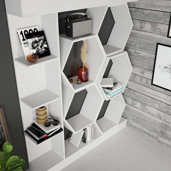 Sueno bokhylla - Vit