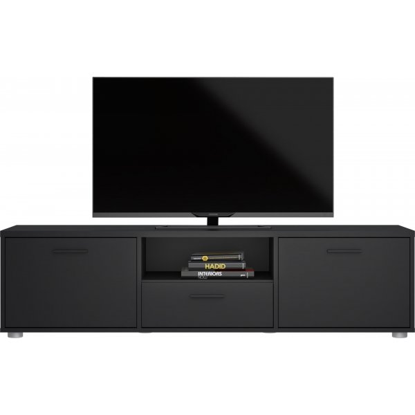 Banc mdia avec tiroirs - Noir
