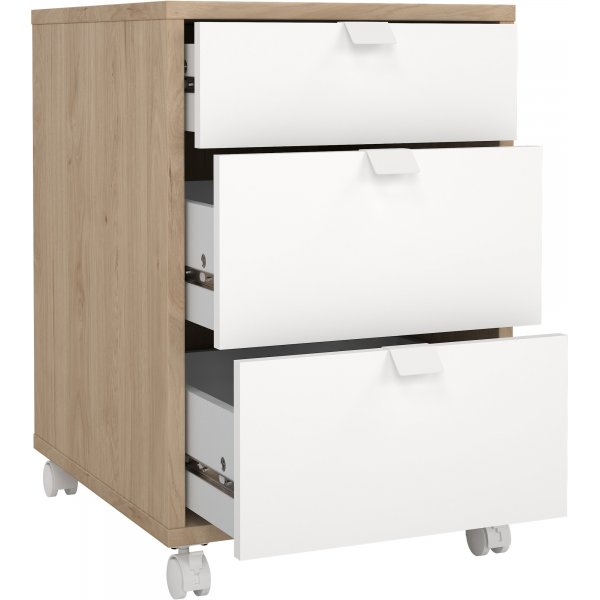 Foyer tiroir  enseigne - Blanc/hickory