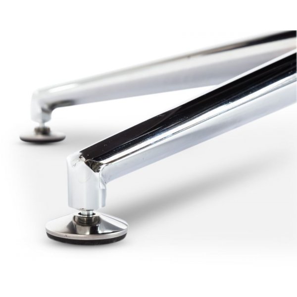 Ulla f�t�lj med fotpall i f�rskinn - Antracit / Whitewash / Krom