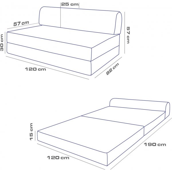 Magic 2-sits bäddsoffa - Ljusgrå Magic 2-sits bäddsoffa - Ljusgrå