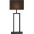 Pied de lampe tige - Noir - 47 cm