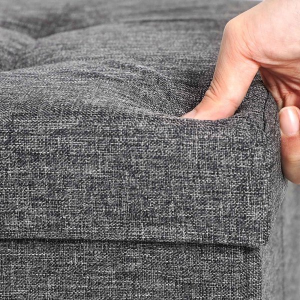 Idris sittbnk med frvaring 76 cm - Mrkgr