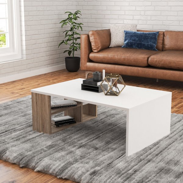 Table basse Delfi 90 x 60 cm - Blanc