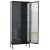 Vitrine Revel 200x80 cm - Noir / verre clair + Pieds de meubles