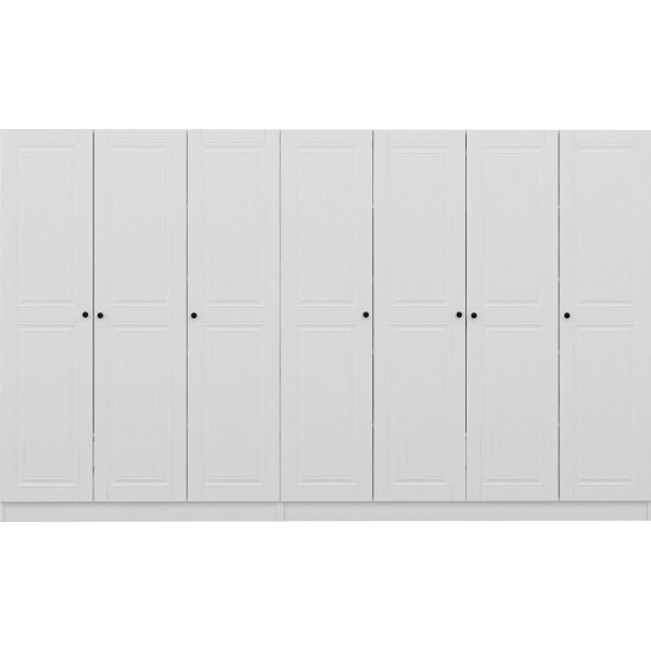 Kapeto garderob 315x52x210 cm, variant B - Vit