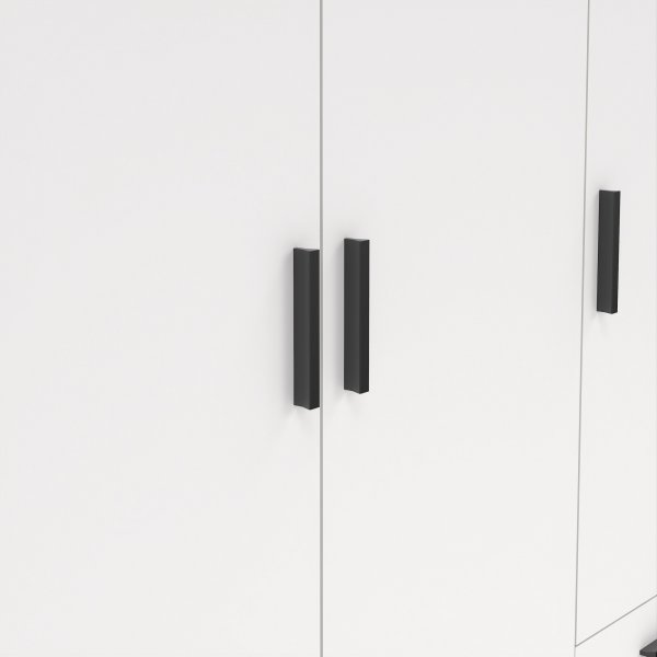 Armoire Sprint avec 3 portes et 3 tiroirs - Blanc Armoire Sprint avec 3 portes et 3 tiroirs - Blanc