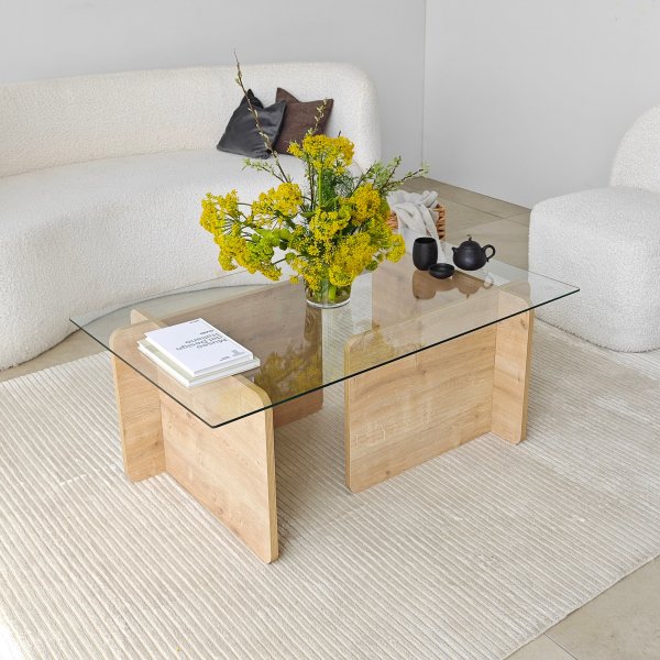 Table basse Giona 105 x 65 cm - Chêne saphir Table basse Giona 105 x 65 cm - Chêne saphir