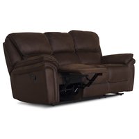 Cinema reclinersoffa - 3-sits i brunt microfibertyg Cinema reclinersoffa - 3-sits i brunt microfibertyg
