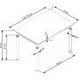 Amalie matbord 110-170 cm - Vit / Krom