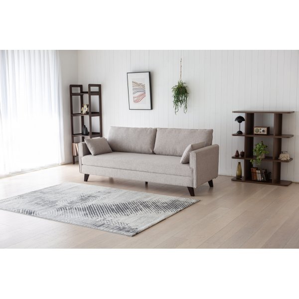 Slaapbank 210 cm beige - Bella + Vlekverwijderaar voor meubels Slaapbank 210 cm beige - Bella + Vlekverwijderaar voor meubels