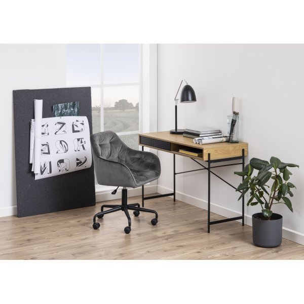 Bureau Angus 110x50 cm - Chne/noir