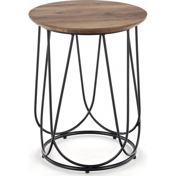 Bobby sidobord Ø40 cm - Valnöt/svart Bobby sidobord Ø40 cm - Valnöt/svart