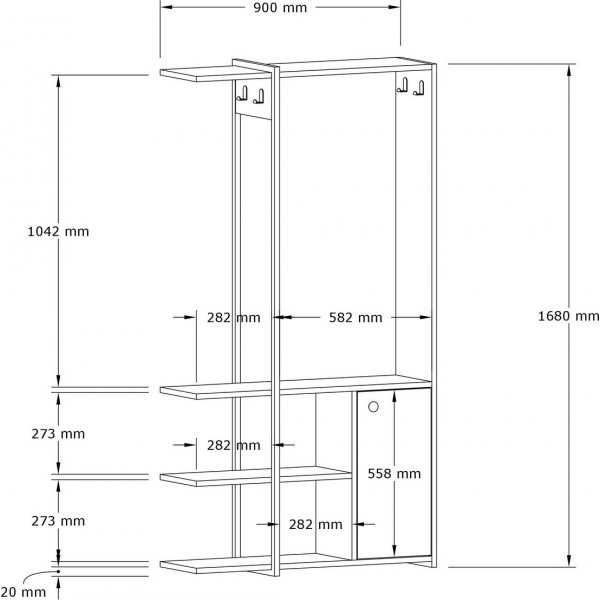 Meuble d'entre Kumsal - Saphir/noir