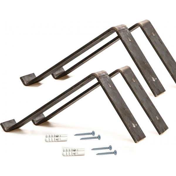 Lamba wandplank 3 - Zwart/walnoot Lamba wandplank 3 - Zwart/walnoot