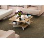Hamton soffbord 60 x 60 cm - Valnt/vit