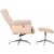 Hagn reclinerftlj med fotpall - Beige frskinnsimitation/whitewash ek + Textilrengring fr mbler