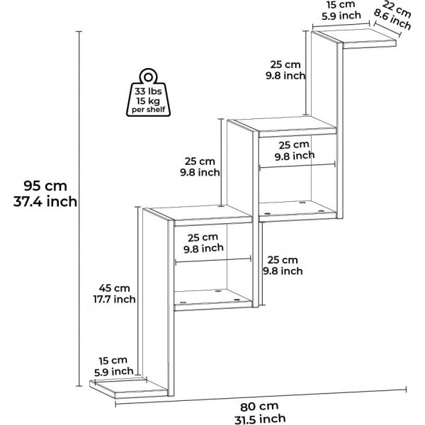 Serpent vägghylla - Vit Serpent vägghylla - Vit