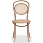 No 10 matstol med rottingsits och -rygg - Vintage