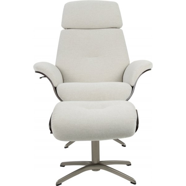 Falcon fåtölj med fotpall - Natur/svart Falcon fåtölj med fotpall - Natur/svart