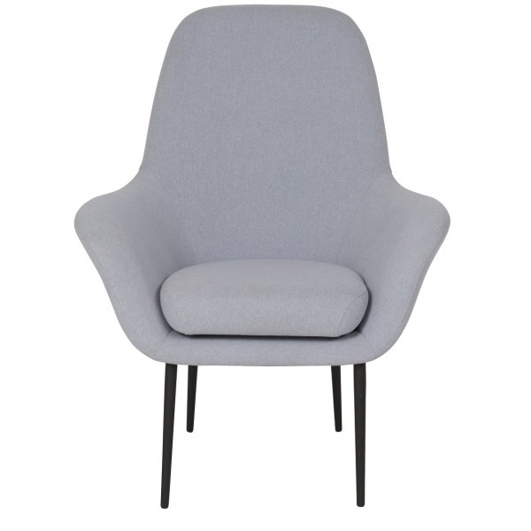 Milano grå tygfåtölj med svarta ben + Textilrengöring för möbler Milano grå tygfåtölj med svarta ben + Textilrengöring för möbler