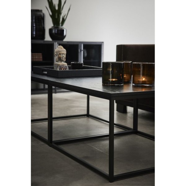 Table basse Natalie 80x80 - Placage frêne noir Table basse Natalie 80x80 - Placage frêne noir