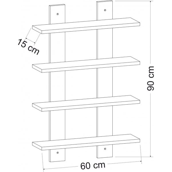Laurel wandplank - Wit