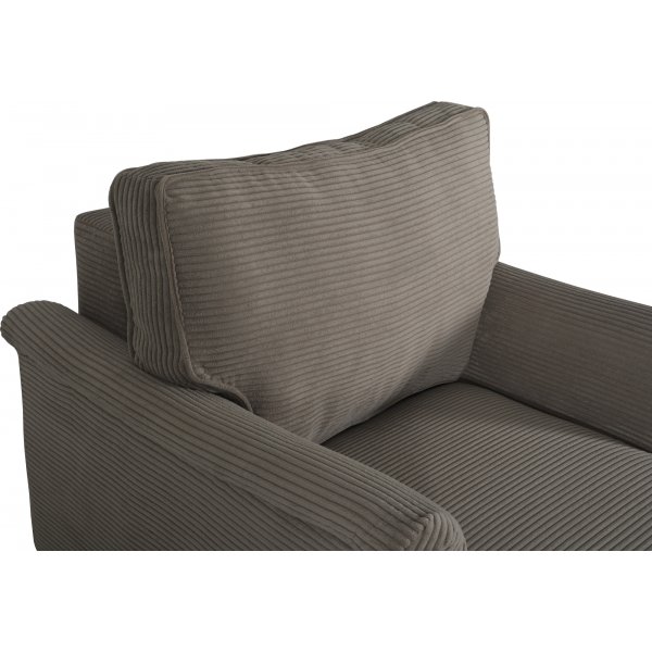 Canapé fauteuil Howard en velours côtelé beige foncé Canapé fauteuil Howard en velours côtelé beige foncé